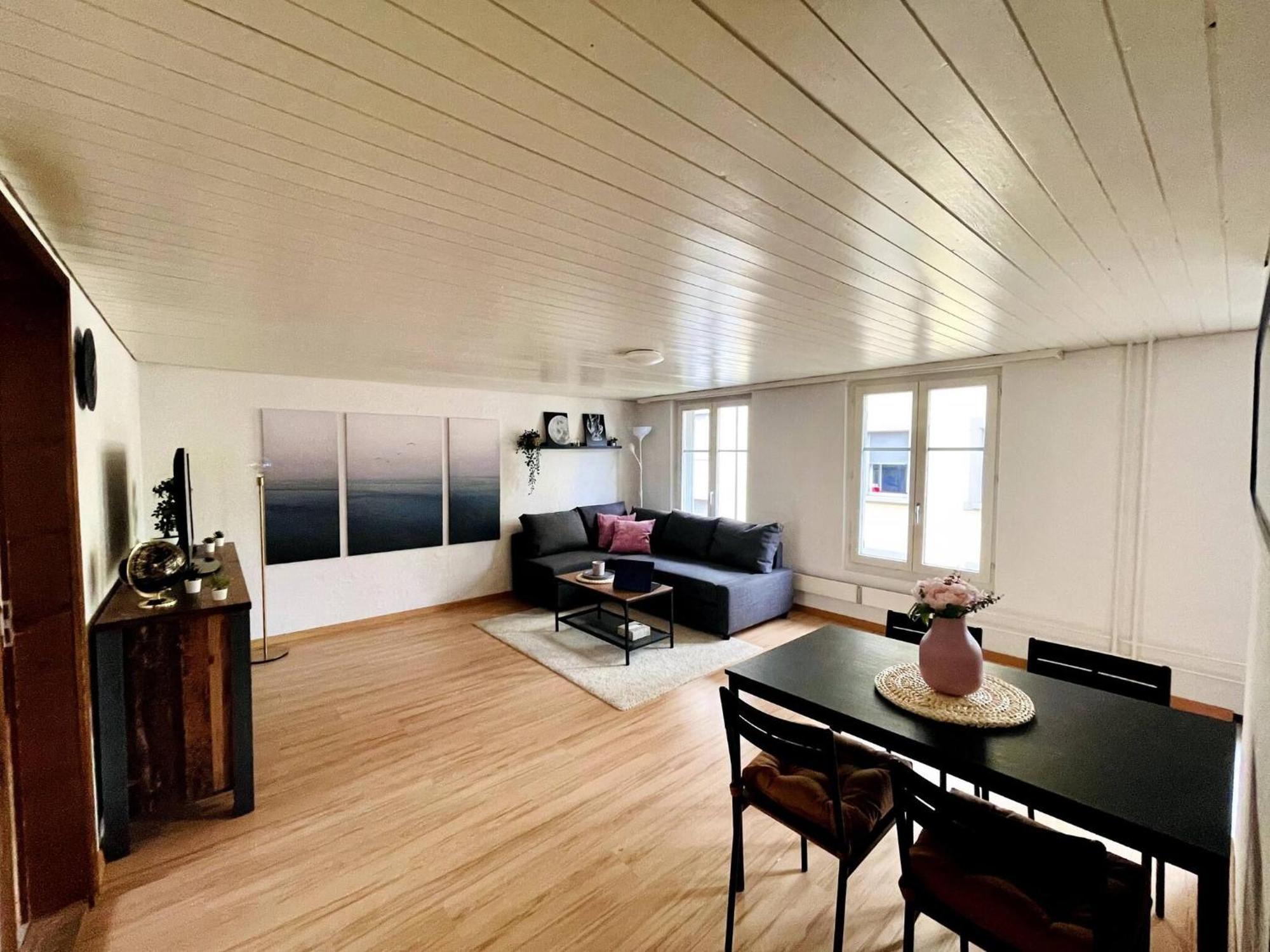 Newly Furnished Beautiful Old Building Apartment In The Center With Apple Tv Санкт Гален Екстериор снимка